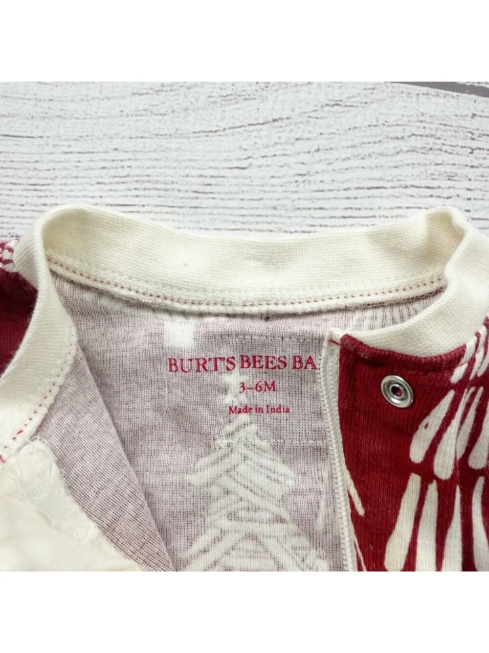 Burt's Bees Baby Organic Cotton Christmas Footed Pajamas 3-6 Months